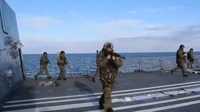 Russian Navy drill