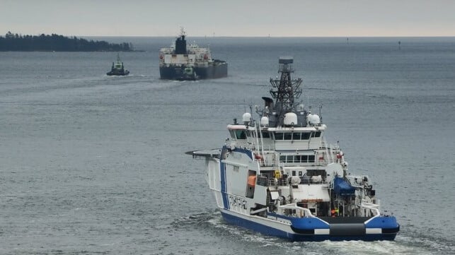 tanker departing Finland