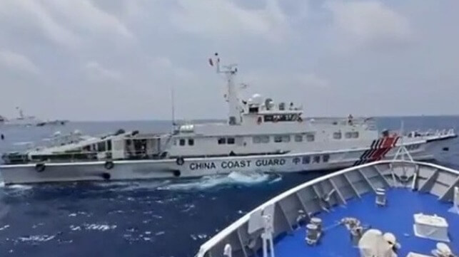 China Coast Guard extreme maneuver